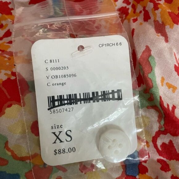 Free People x We The Free Orange Hawaiian Blouse Size XS,S,XL NWT - Picture 7 of 7